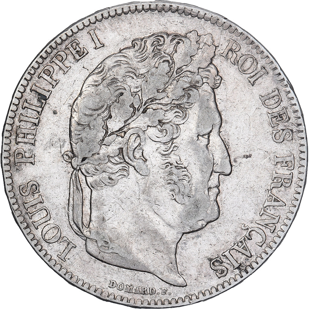 Francja, 5 Francs, Louis-Philippe, 1837, Lille, Srebro, EF(40-45), Gadoury:678