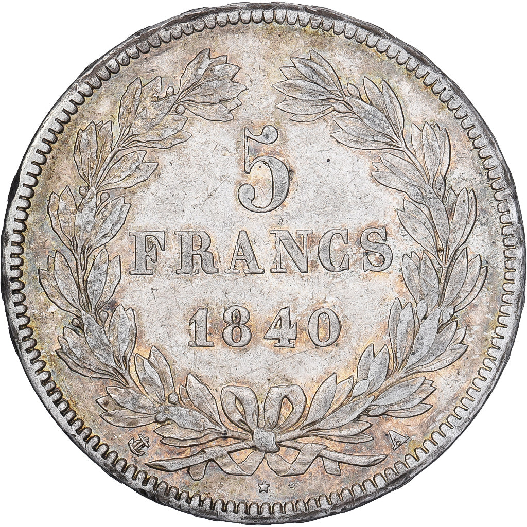 Francia, 5 Francs, Louis-Philippe, 1840, Paris, Argento, BB+, Gadoury:678
