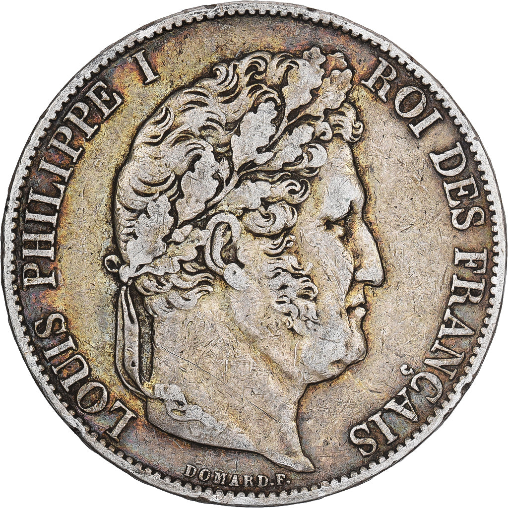 Francia, 5 Francs, Louis-Philippe, 1847, Bordeaux, Argento, MB+, Gadoury:678a