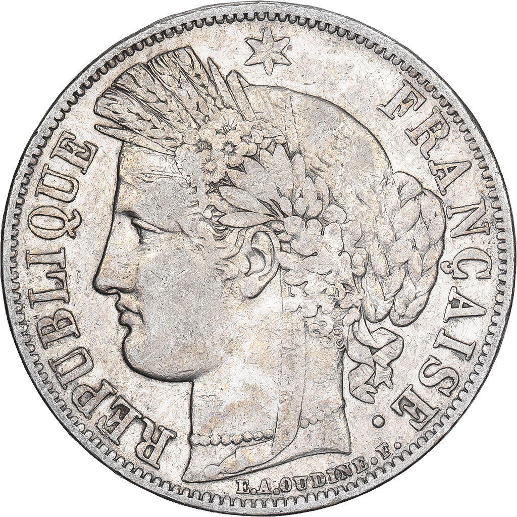 Frankreich, 5 Francs, Cérès, 1850, Paris, Silber, S+, Gadoury:719, KM:761.1
