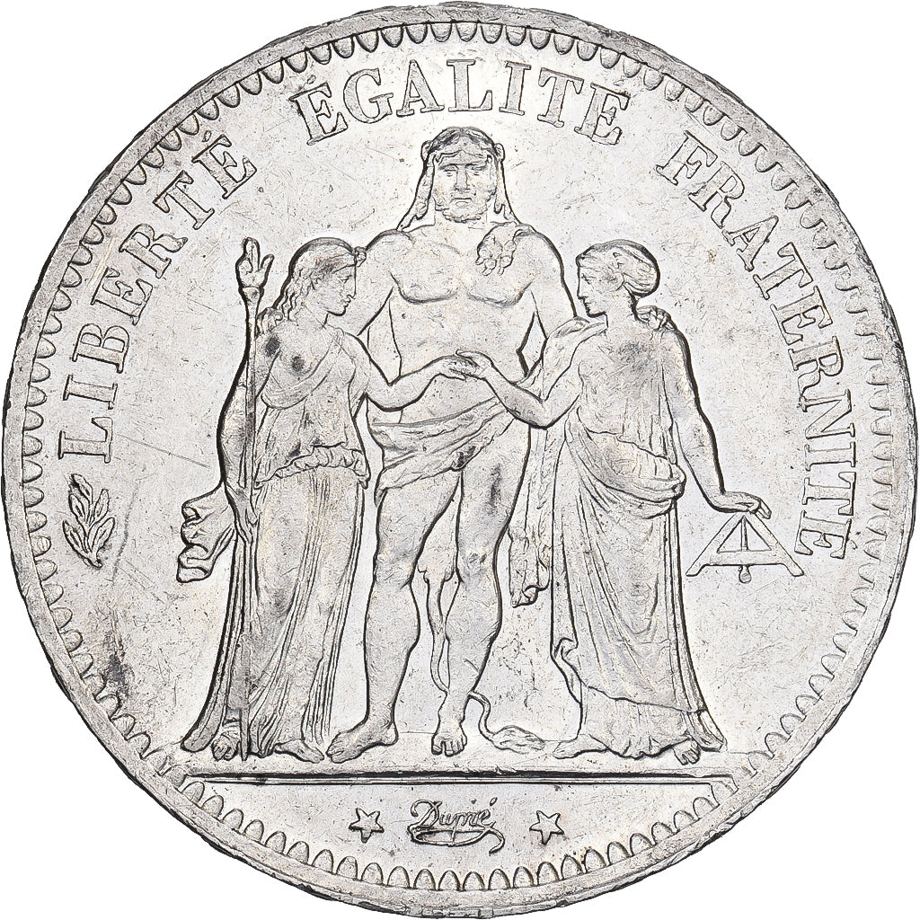 Moneta, Francja, Hercule, 5 Francs, 1875, Paris, AU(55-58), Srebro, KM:820.1