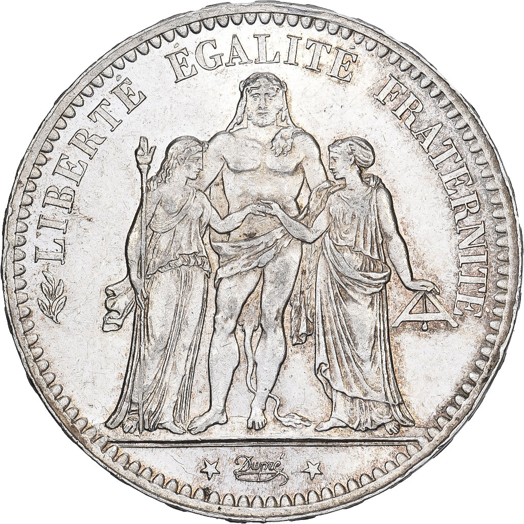 Francja, 5 Francs, Hercule, 1876, Paris, Srebro, AU(55-58), Gadoury:745a