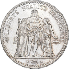 França, 5 Francs, Hercule, 1876, Paris, Prata, AU(55-58), Gadoury:745a