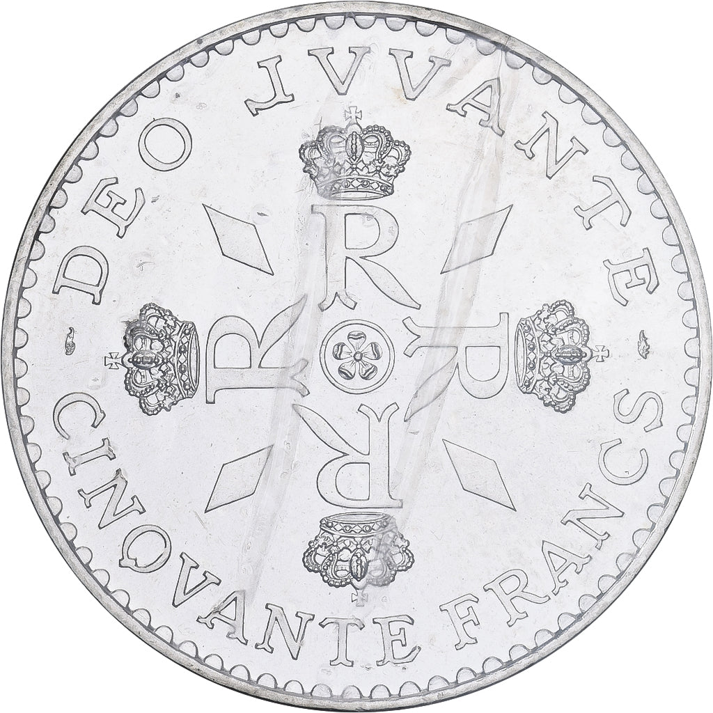Monaco, 50 Francs, 1974, ESSAI, Silver, MS(65-70), Gadoury:MC162, KM:E66