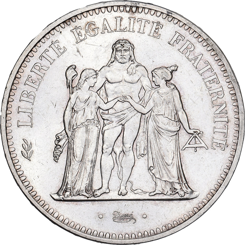 Francia, 50 Francs, Hercule, 1974, Hybrid issue, Argento, BB+, Gadoury:882a