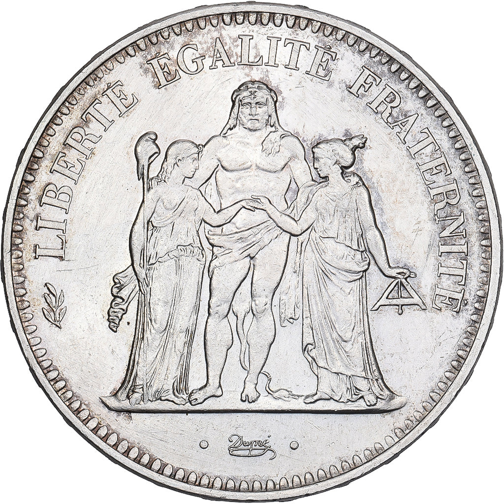 France, 50 Francs, Hercule, 1974, Hybrid issue, Silver, AU(55-58), Gadoury:882a