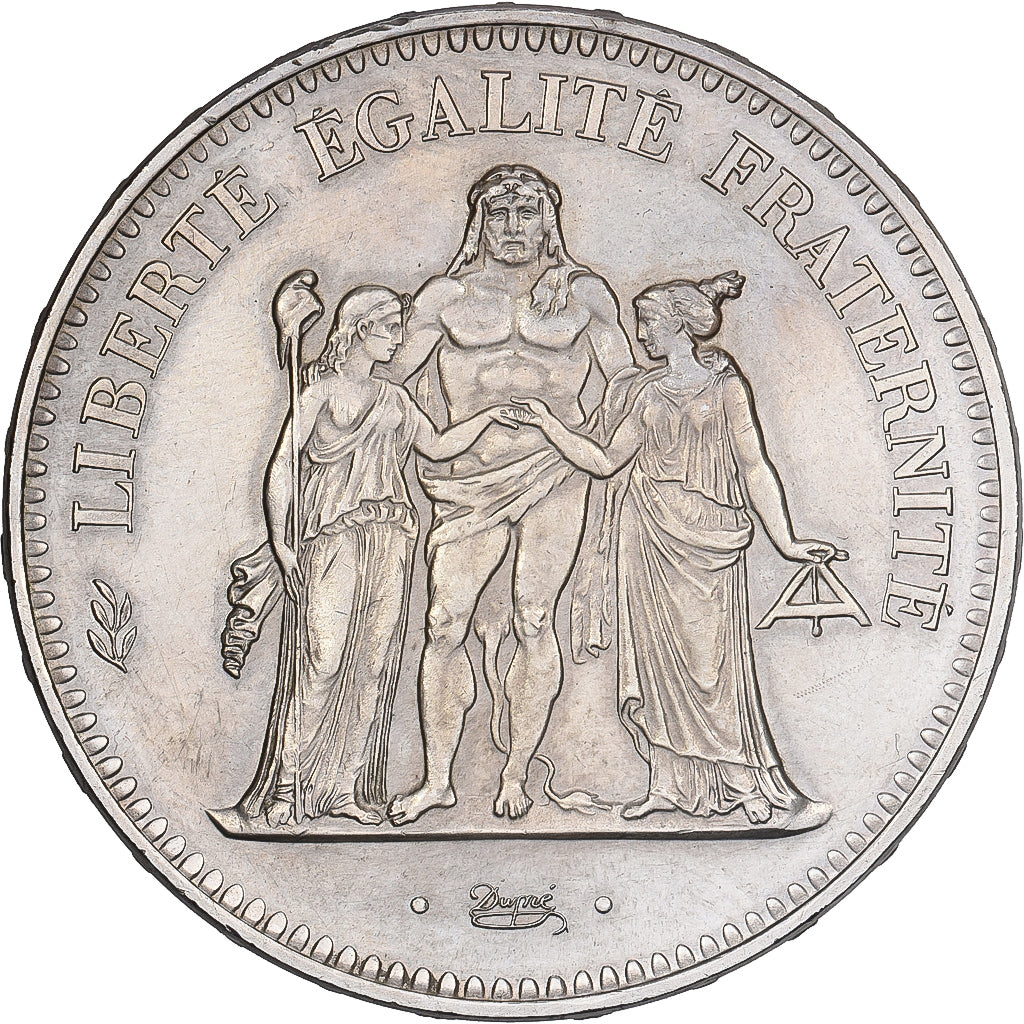 France, 50 Francs, Hercule, 1974, Hybrid issue, Silver, AU(55-58), Gadoury:882a