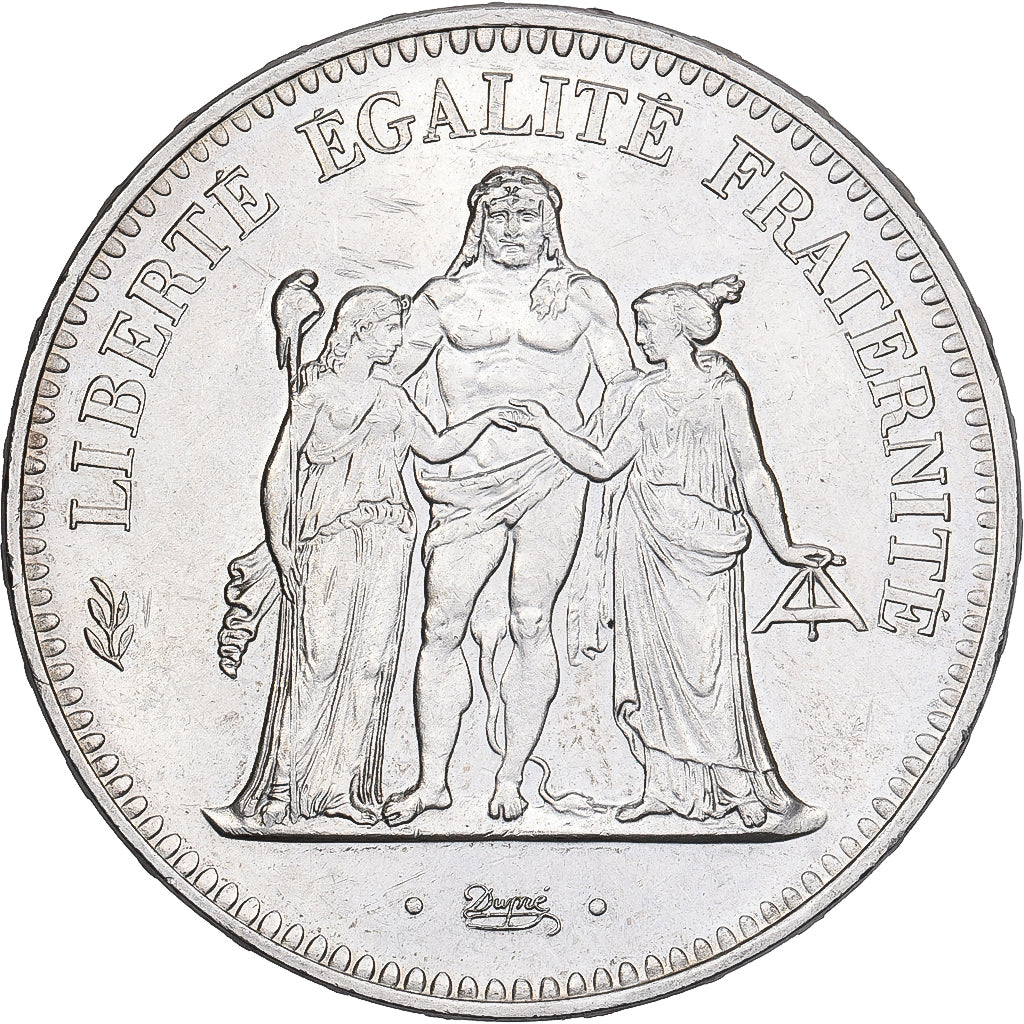 France, 50 Francs, Hercule, 1974, Hybrid issue, Silver, MS(60-62), Gadoury:882a