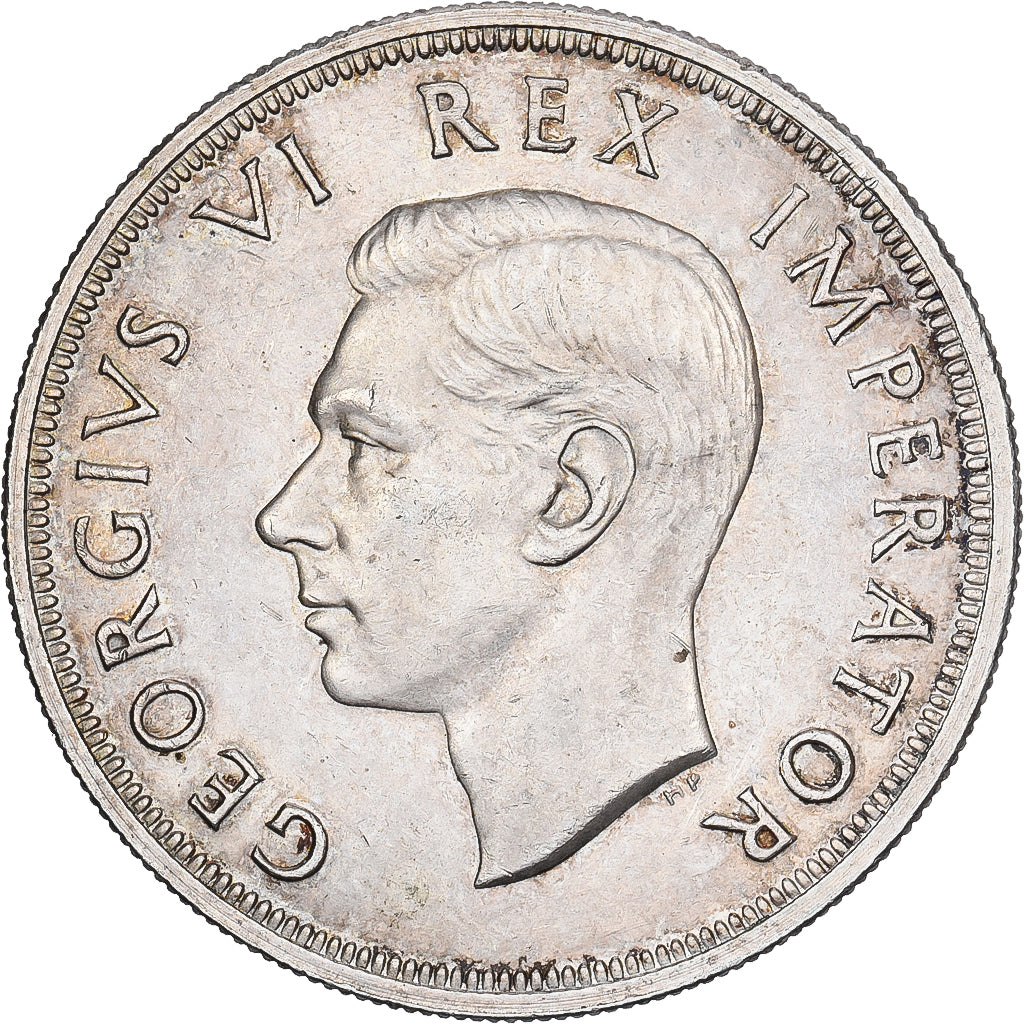 Sudáfrica, George VI, 5 Shillings, 1947, Plata, EBC, KM:31