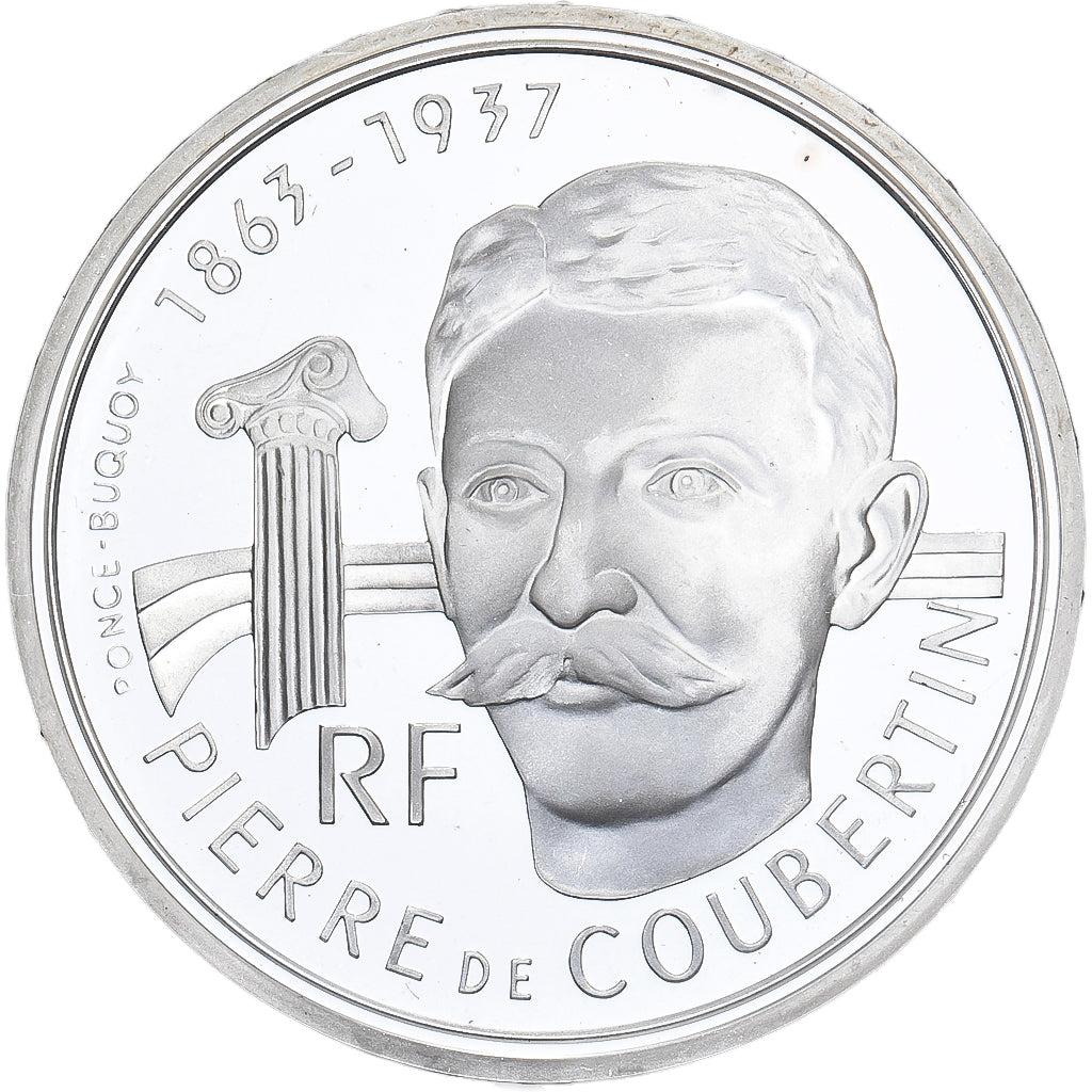 Frankrijk, 100 Francs, Albertville - Coubertin, 1991, Monnaie de Paris, ESSAI