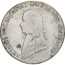 Estados Alemães, PRUSSIA, Friedrich Wilhelm III, 1/3 Thaler, 1/2 Gulden, 1800
