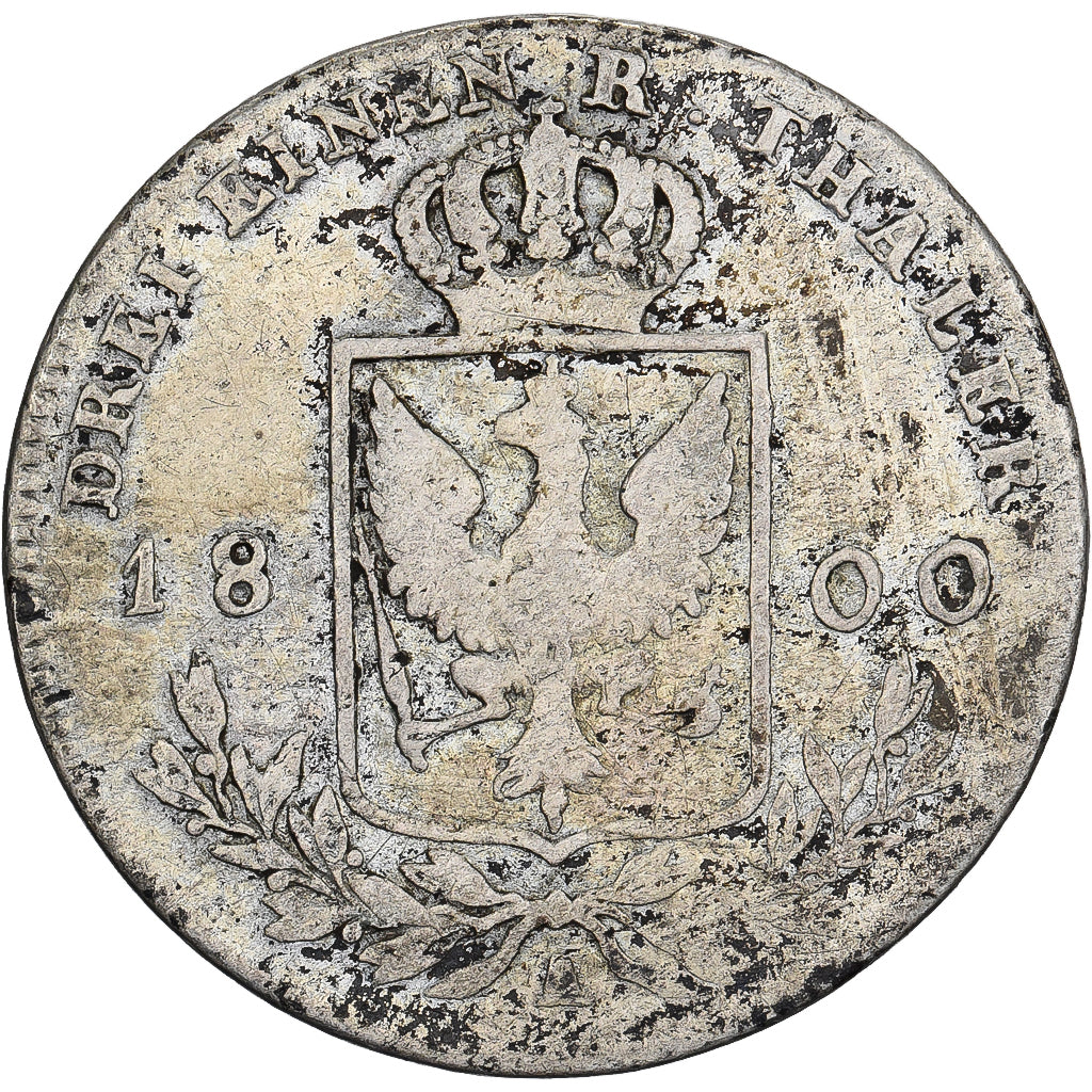 German States, PRUSSIA, Friedrich Wilhelm III, 1/3 Thaler, 1/2 Gulden, 1800