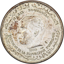 Tunisia, Dinar, 1970, Paris, FAO, Silver, EF(40-45), KM:302