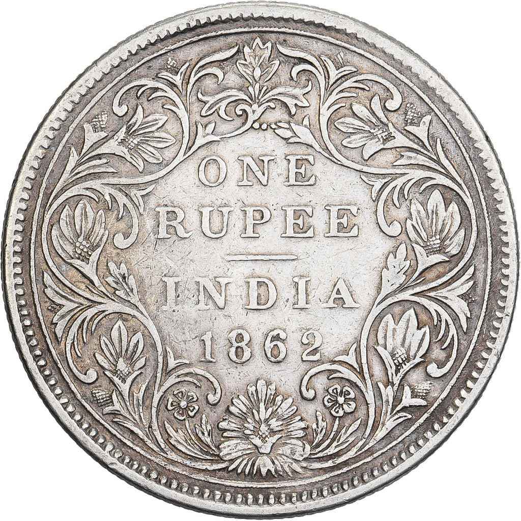 British India, Victoria, Rupee, 1862, Silver, VF(20-25), KM:473.1