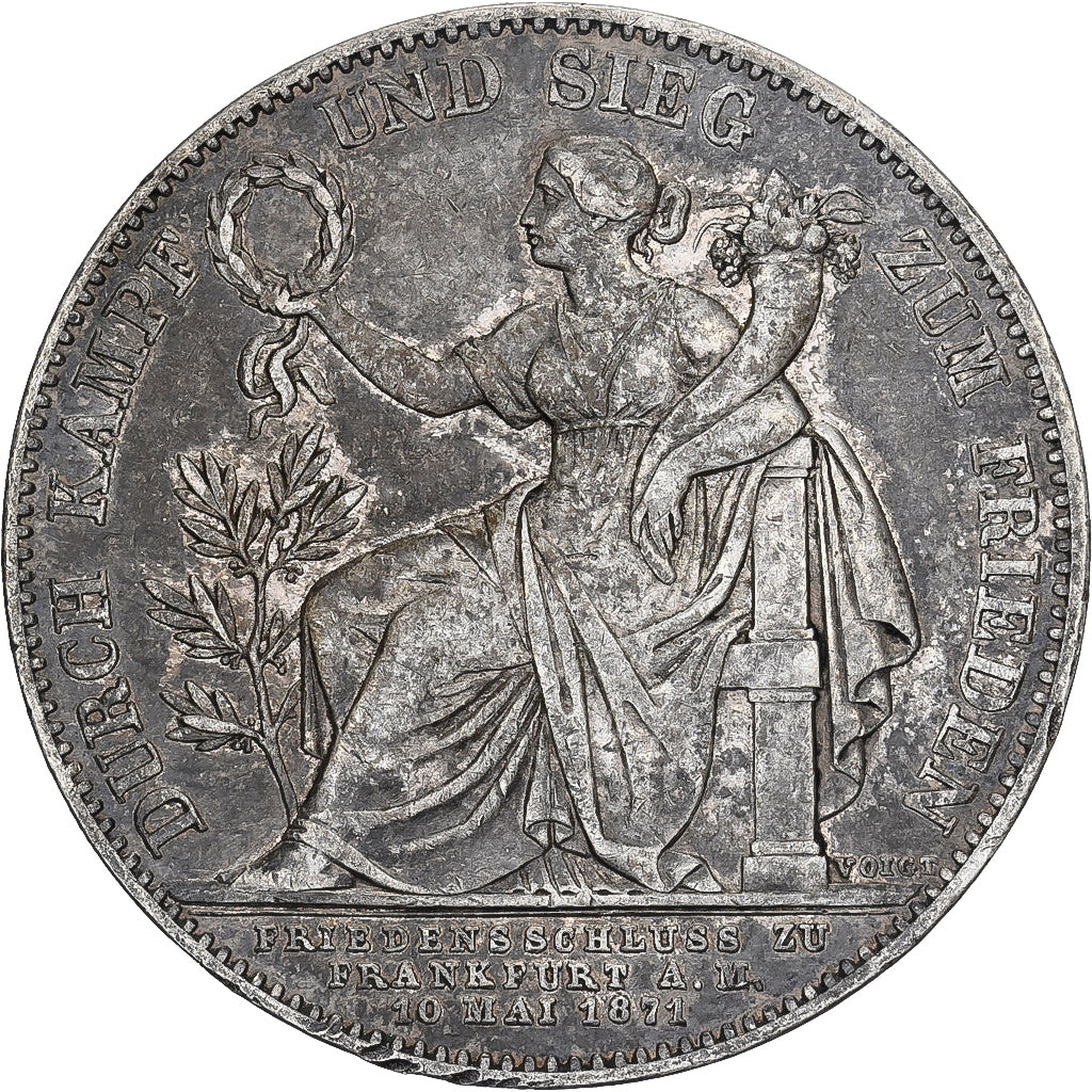 Deutsch Staaten, BAVARIA, Ludwig II, Thaler, 1871, Munich, Silber, SS, KM:889