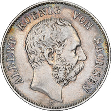 Stati tedeschi, SAXONY-ALBERTINE, Albert, 2 Mark, 1902, Muldenhütten, Argento