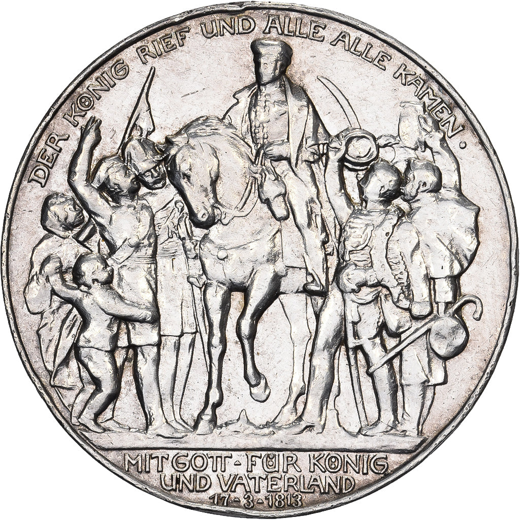 Deutsch Staaten, PRUSSIA, Wilhelm II, 3 Mark, 1913, Berlin, Déclaration de