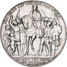 Deutsch Staaten, PRUSSIA, Wilhelm II, 3 Mark, 1913, Berlin, Déclaration de