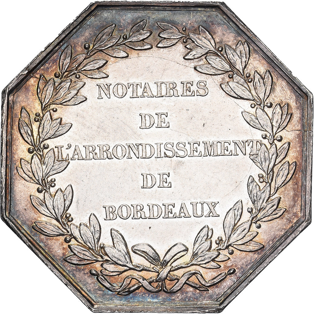 Frankreich, betaalpenning, Notaires de l'Arrondissement de Bordeaux, Silber