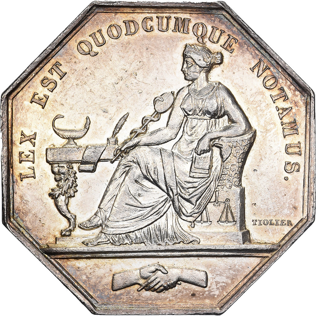 France, Token, Notaires de l'Arrondissement de Bordeaux, Silver, Tiolier