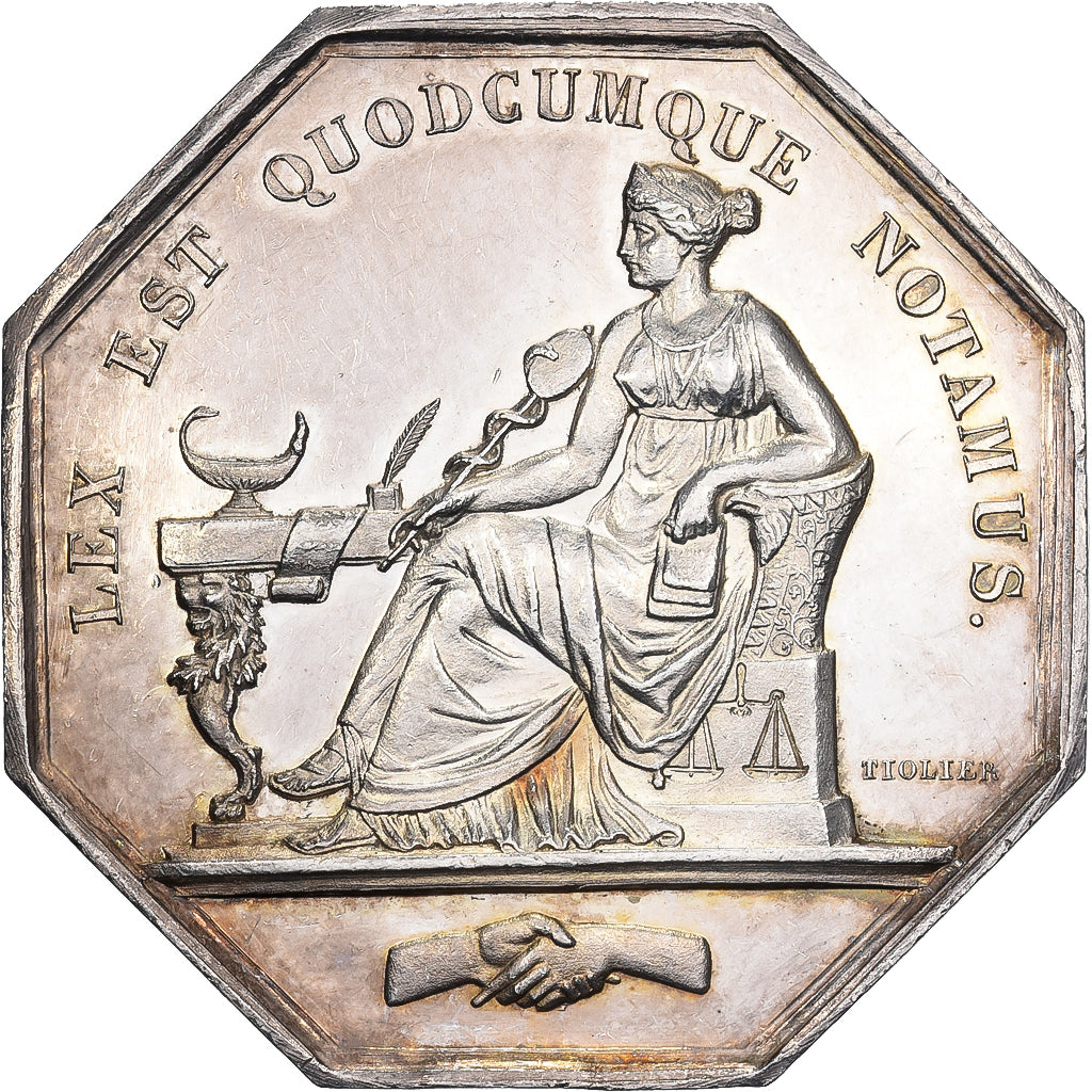 Francja, Token, Notaires de l'Arrondissement de Bordeaux, Srebro, Tiolier