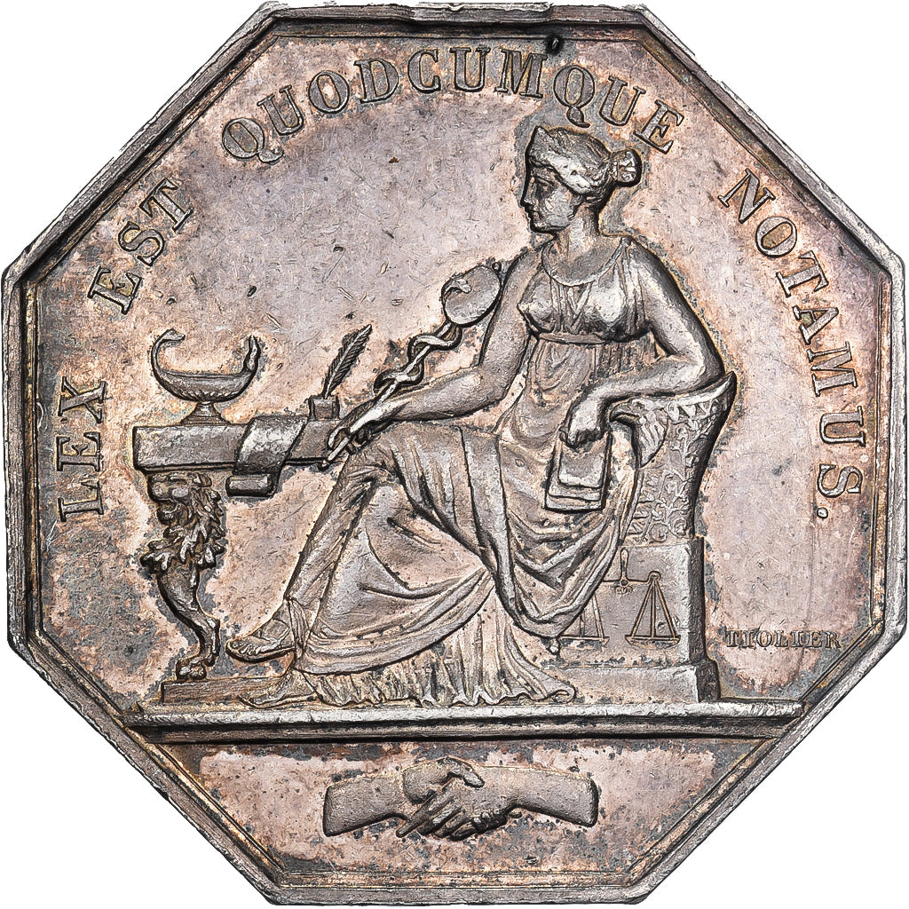 France, Token, Notaires de l'Arrondissement de Bordeaux, Silver, Tiolier