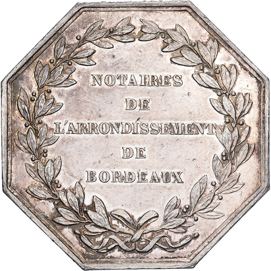 France, Token, Notaires de l'Arrondissement de Bordeaux, Silver, Tiolier