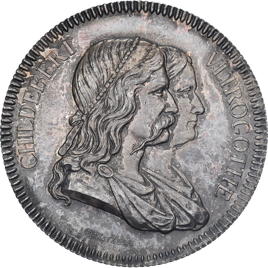 Francia, zeton, Childebert , Administration des Hopitaux de Lyon, Plata, EBC+