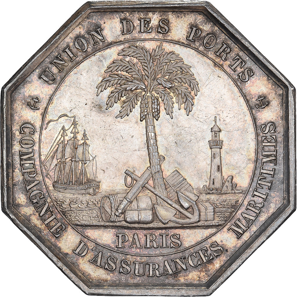 Francia, ficha, L’Union des Ports, 1836, Argento, SPL-