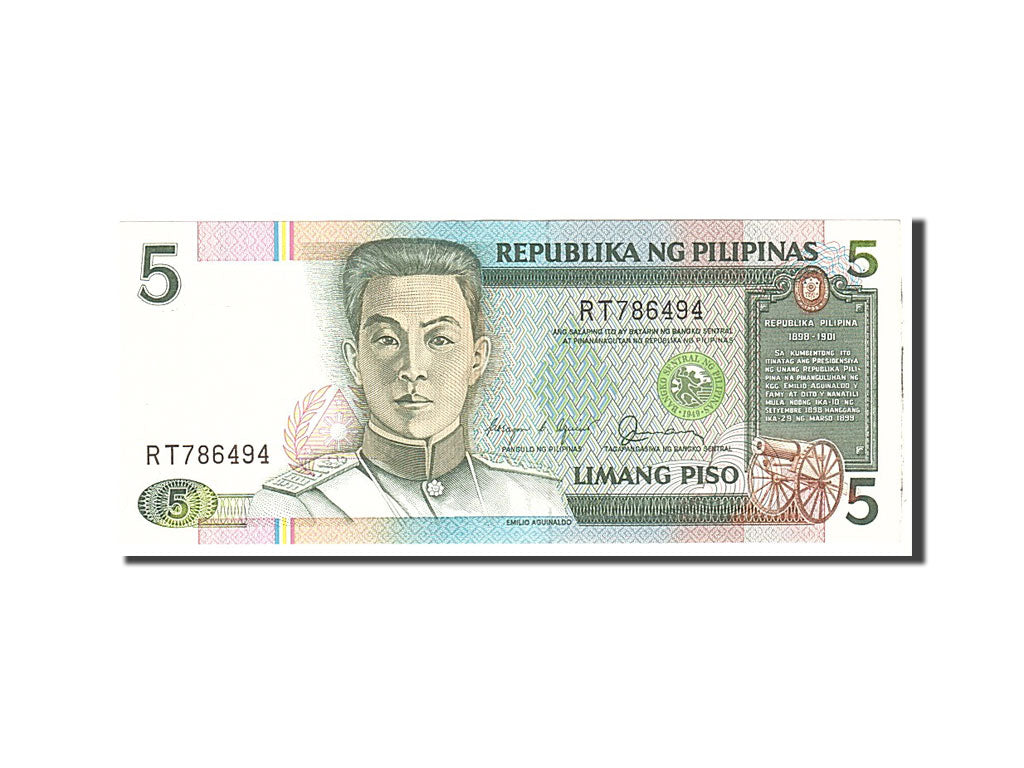 Banknote, Philippines, 5 Piso, 1985, Undated, KM:168b, UNC(60-62)