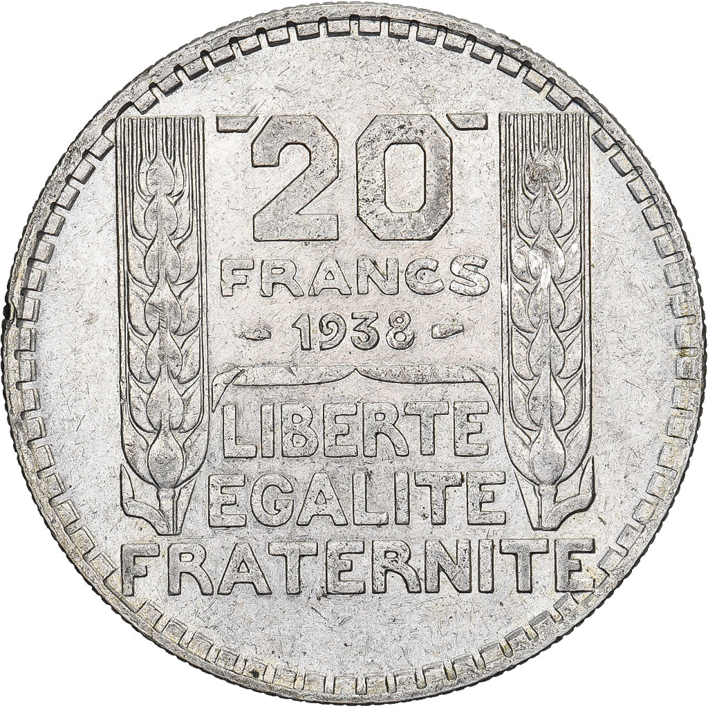 Frankreich, 20 Francs, Turin, 1938, Paris, Silber, SS+, Gadoury:852, KM:879