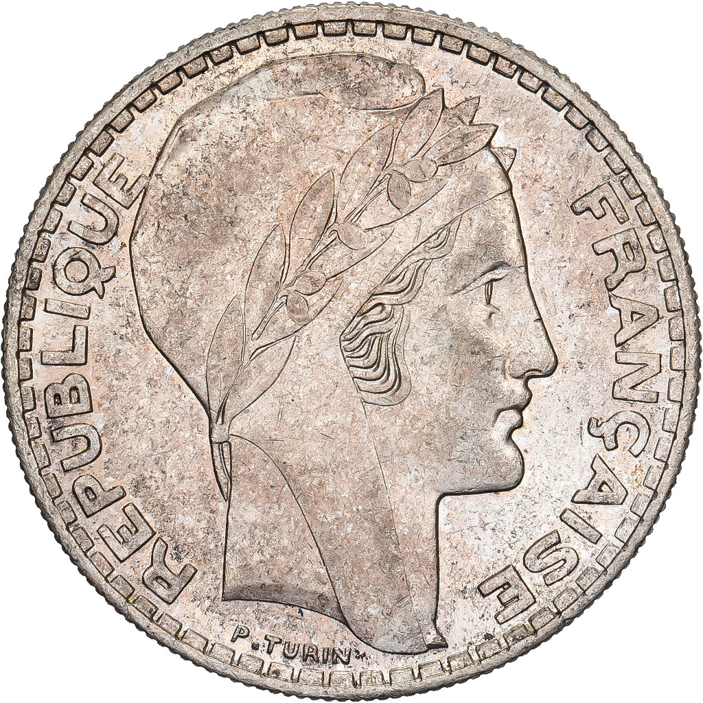 França, 20 Francs, Turin, 1938, Paris, Prata, AU(55-58), Gadoury:852, KM:879