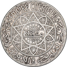 Maroc, Mohammed V, 20 Francs, AH 1352/1933, Paris, Argent, TTB, KM:39