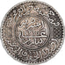 Marrocos, Yusuf, 1/2 Rial, 5 Dirhams, 1917, bi-Bariz, Prata, VF(30-35)