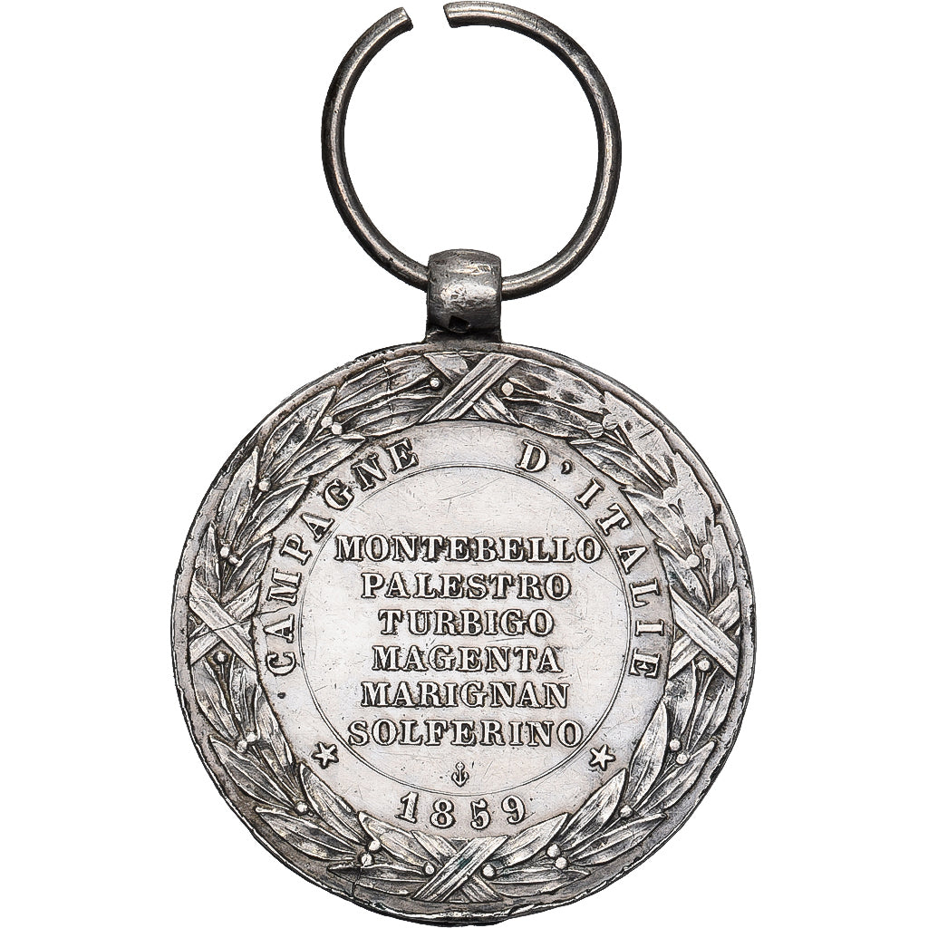 França, medalha, Napoléon III, Campagne d'Italie, 1859, Prata, Barre