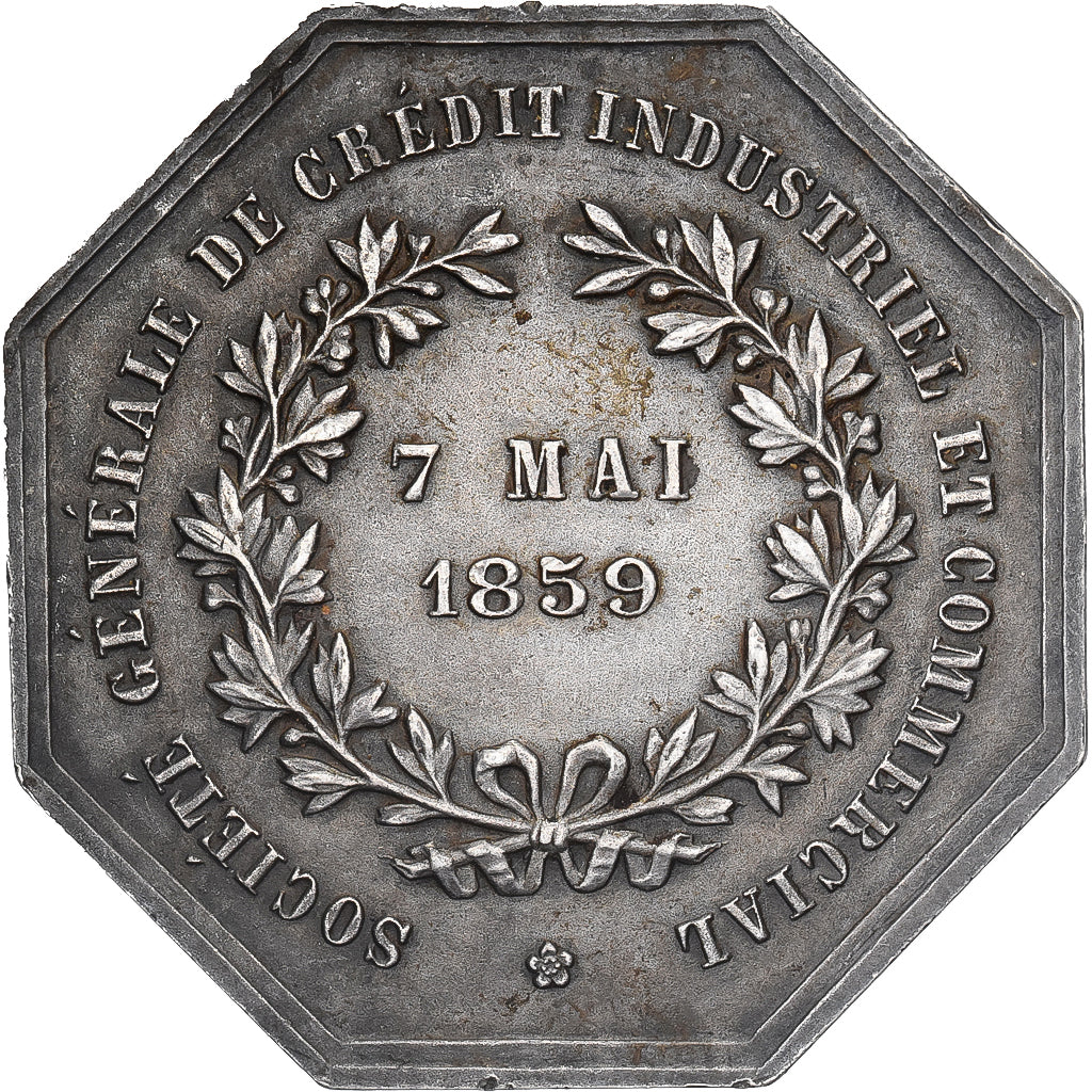 Francia, zeton, 1859, Plata, MBC
