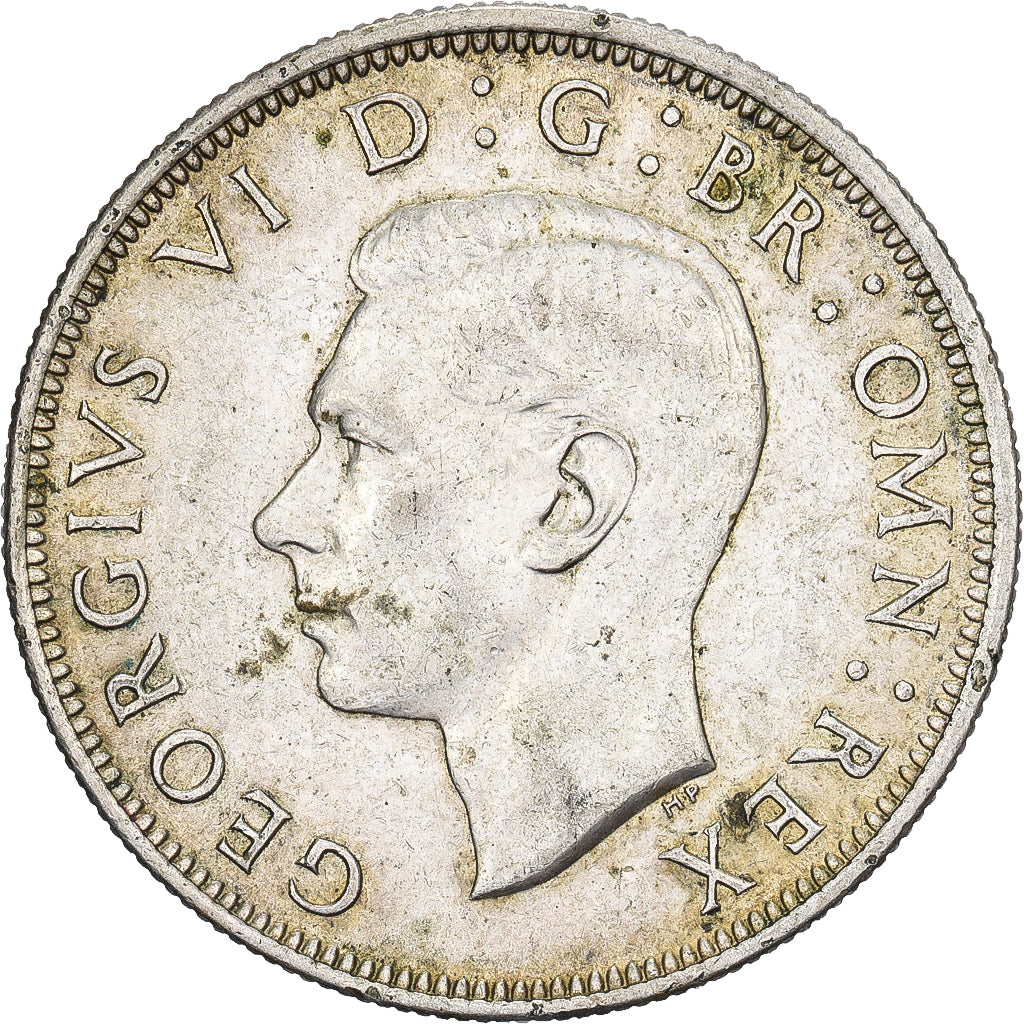 Gran Bretagna, George VI, 1/2 Crown, 1944, Argento, BB, Spink:4080, KM:856