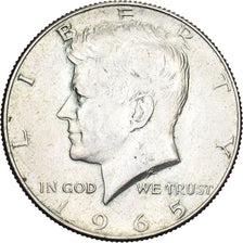 USA, Kennedy, Half Dollar, 1965, Philadelphia, Srebro, AU(50-53), KM:202a