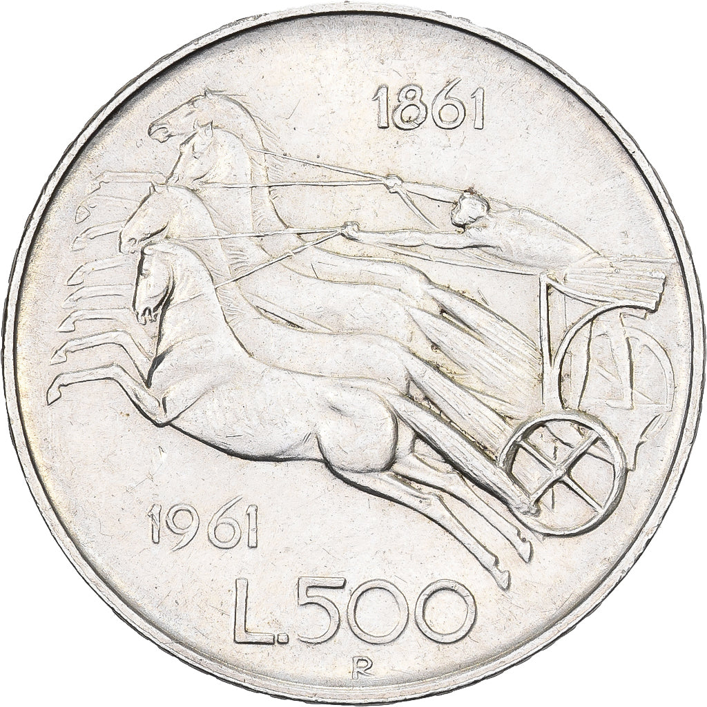 Italie, 500 Lire, 1961, Rome, Argent, TTB+, KM:99