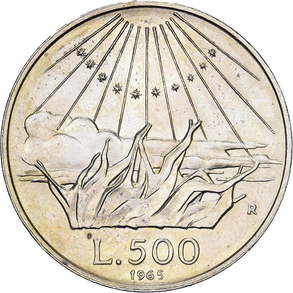 Italie, 500 Lire, 1965, Rome, Argent, SUP+, KM:100