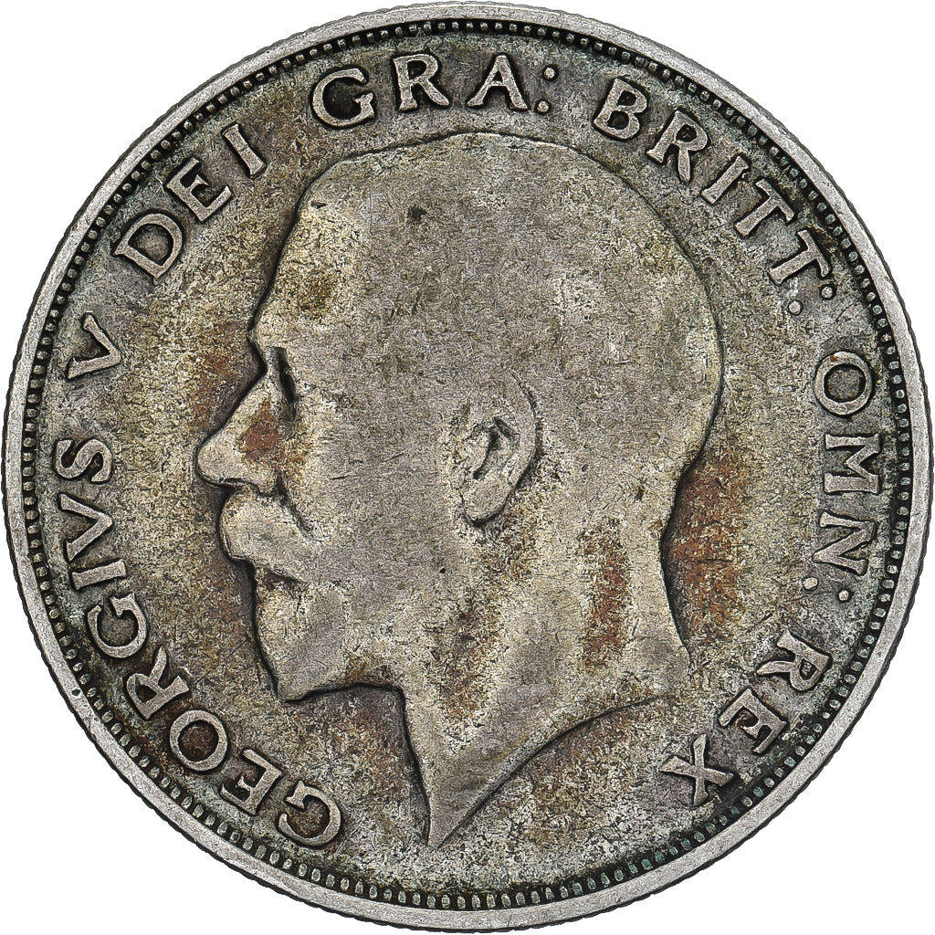 United Kingdom, George V, 1/2 Crown, 1923, London, Silver, VF(20-25), KM:818.1a