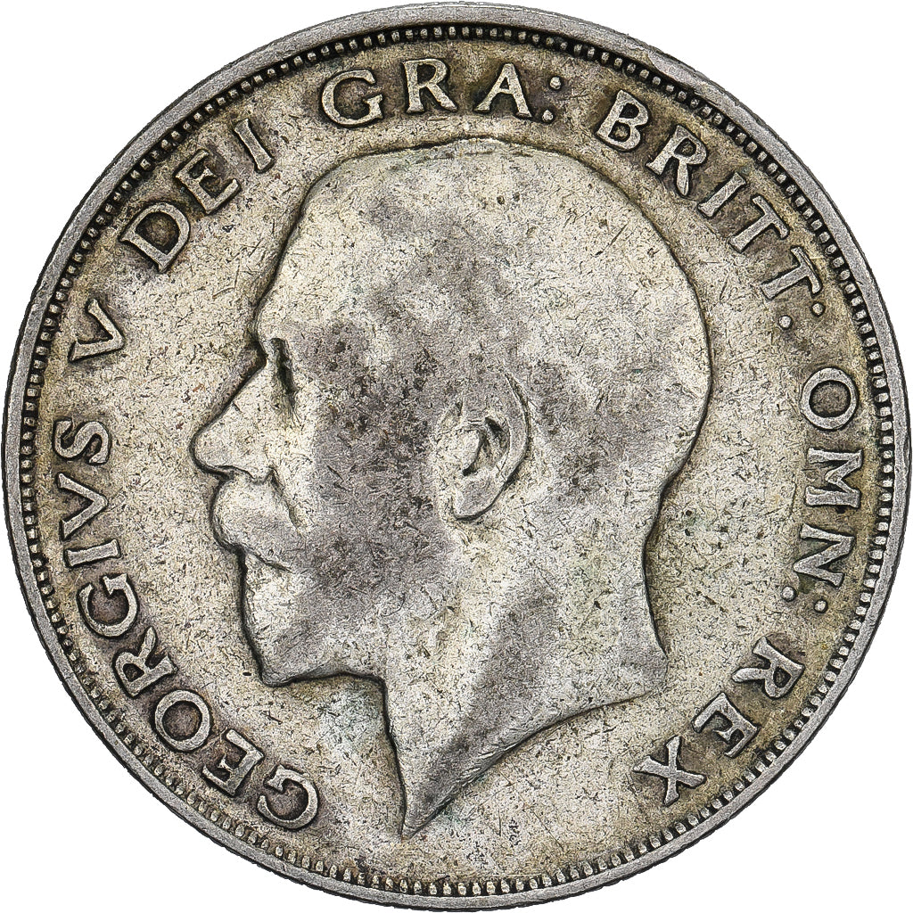 United Kingdom, George V, 1/2 Crown, 1923, London, Silber, S+, KM:818.1a