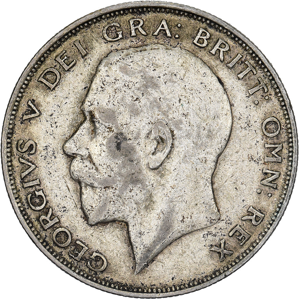 United Kingdom, George V, 1/2 Crown, 1923, London, Silver, VF(30-35), KM:818.1a
