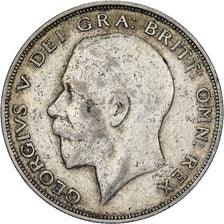 Reino Unido, George V, 1/2 Crown, 1923, London, Plata, BC+, KM:818.1a