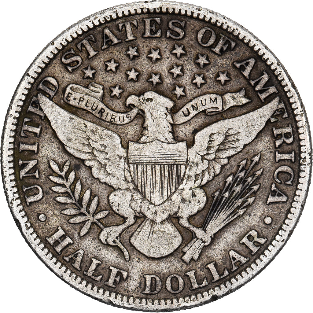 Stati Uniti, Half Dollar, Barber, 1909, Philadelphia, Argento, MB+, KM:116