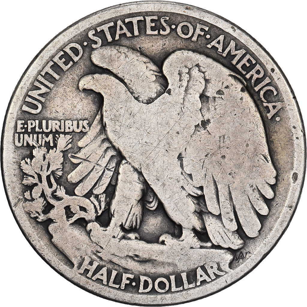 Estados Unidos, Half Dollar, Walking Liberty, 1917, U.S. Mint, Plata, BC