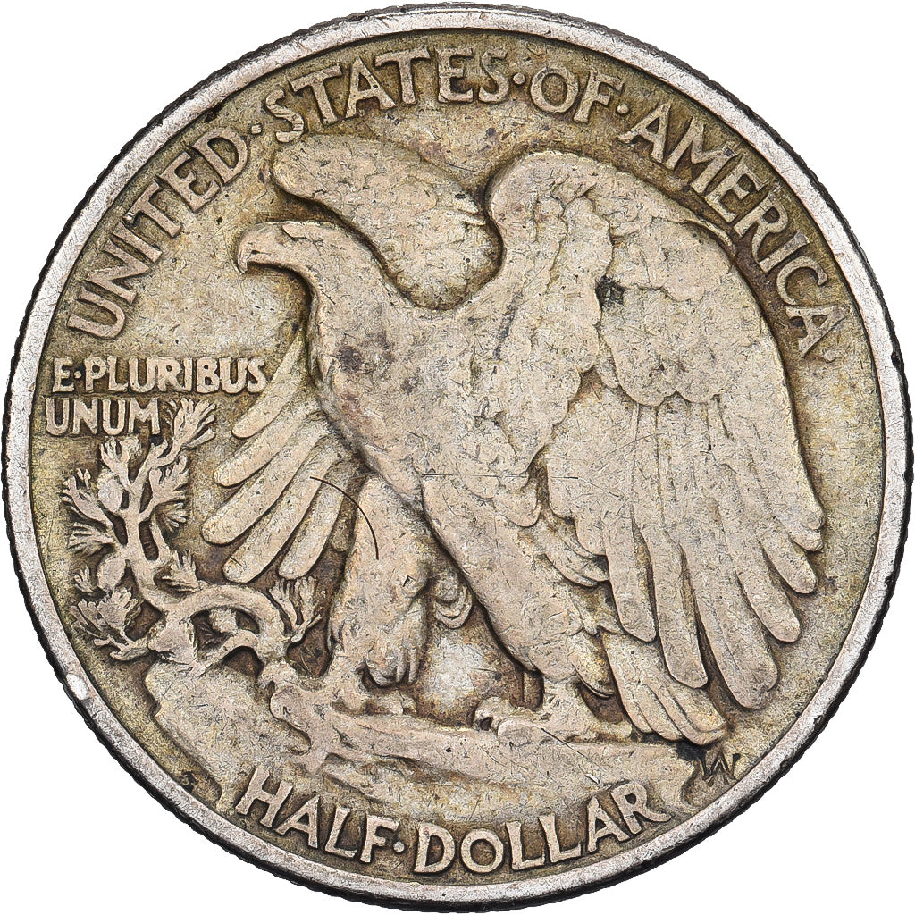Stati Uniti, Half Dollar, Walking Liberty Half Dollar, 1937, U.S. Mint, Argento
