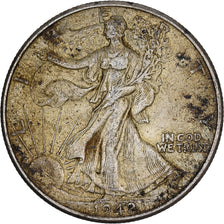 Stati Uniti, Half Dollar, Walking Liberty, 1942, U.S. Mint, Argento, MB+, KM:142