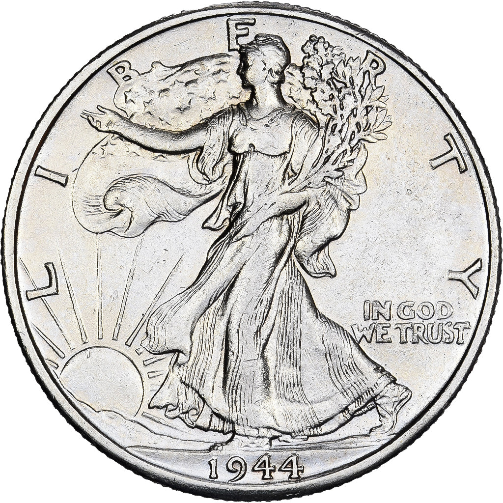 États-Unis, Half Dollar, Walking Liberty, 1944, Philadelphie, Argent, TB+