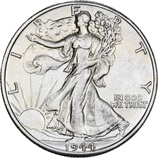 États-Unis, Half Dollar, Walking Liberty, 1944, Philadelphie, Argent, TB+